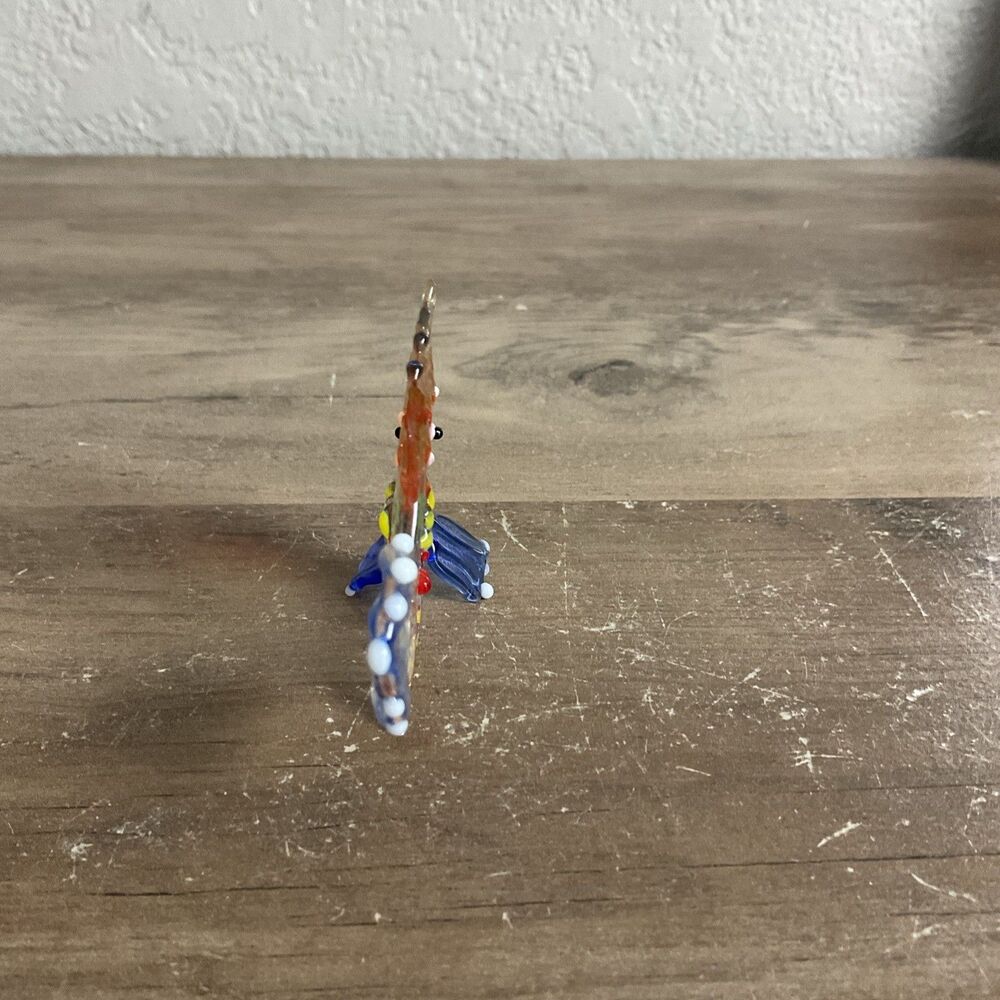 Fish Hand Blown Glass Miniature Figurines Crystal Sculpture - Picture 4 of 6